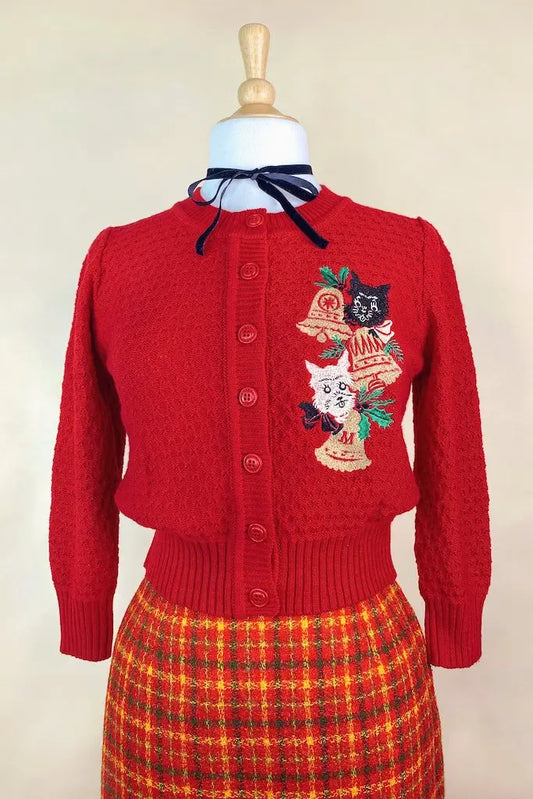 Scottis´s Weihnachts Cardigan - red - Dotty&Dan