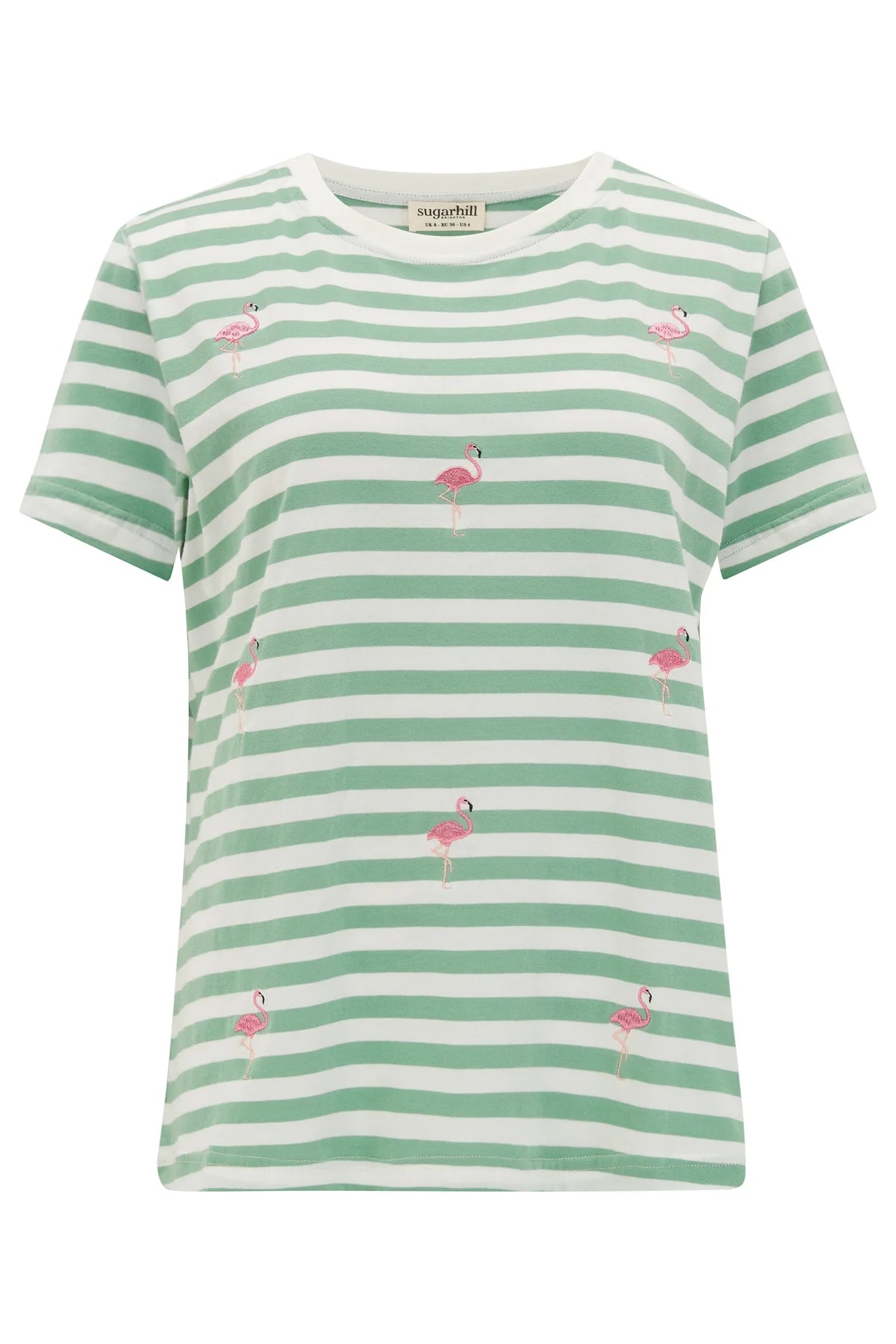 Shirt Maggie Flamingo - offwihte/green