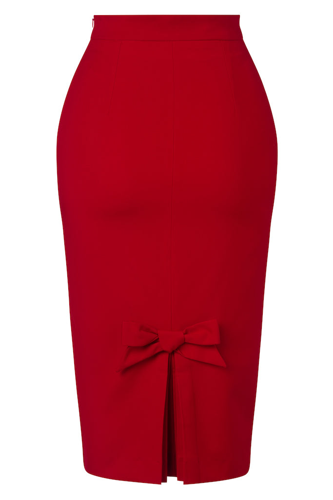 Georgina Pencil Skirt - red