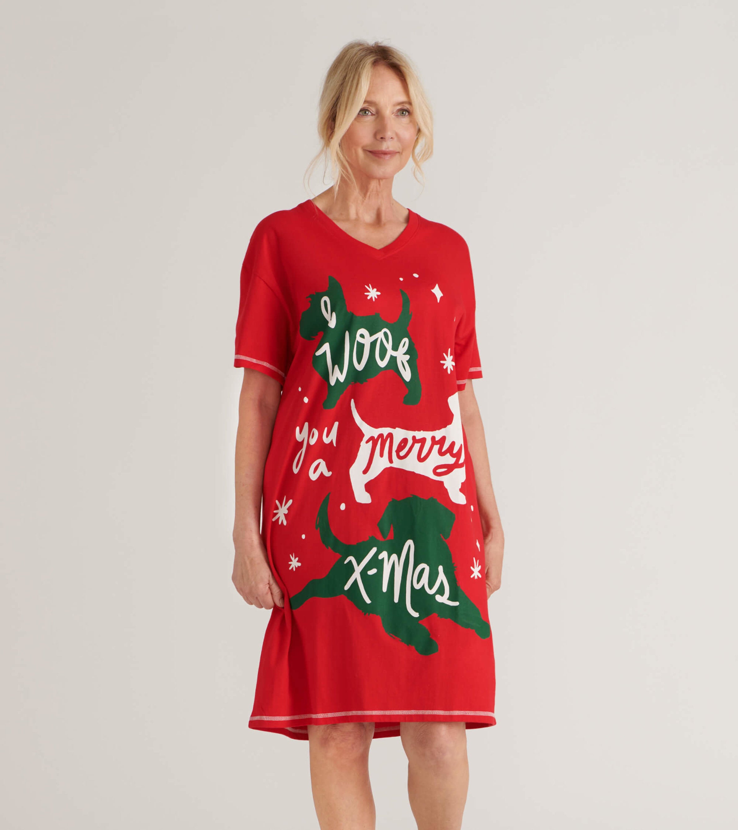 Woof You A Merry Christmas Women´s Sleepshirt - Dotty&Dan