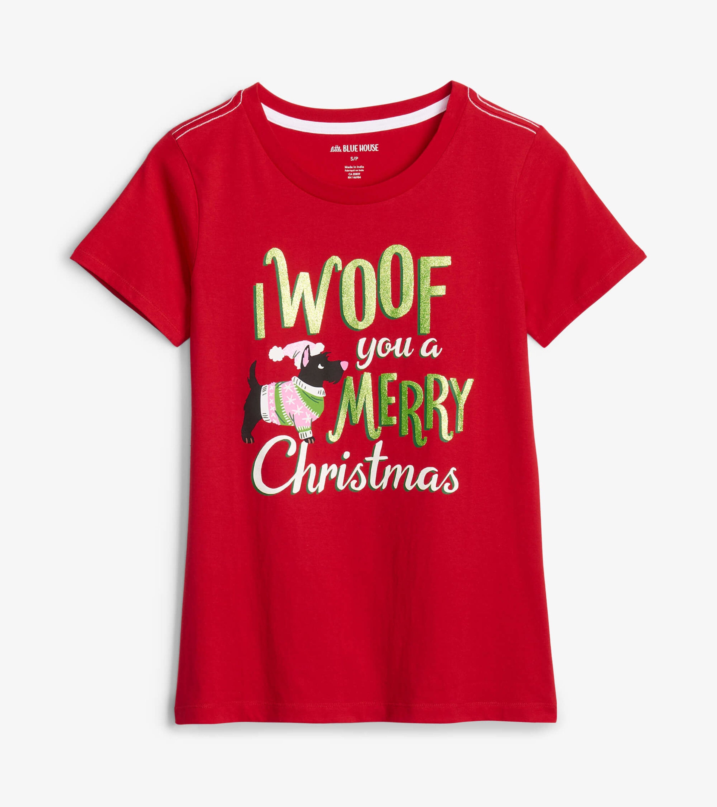 Woofing Christmas Women´s Pajama T-Shirt
