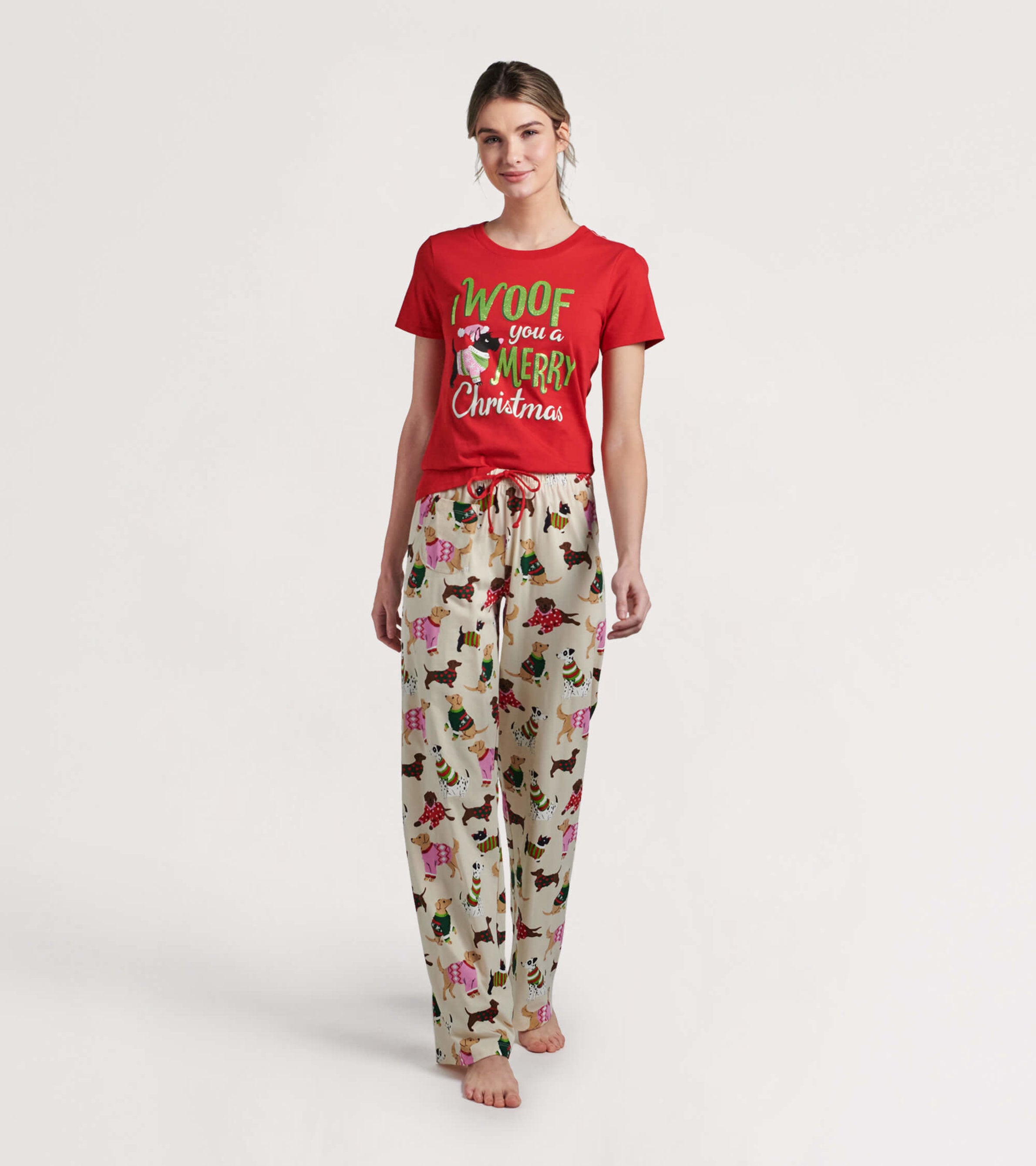 Woofing Christmas Women´s Pajama T-Shirt