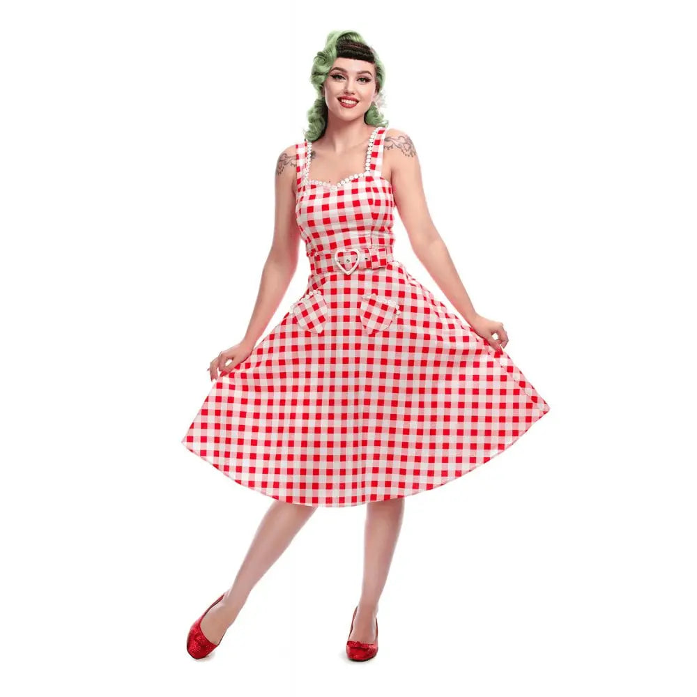 Violetta Vintage Gingham Swing Skirt - Dotty&Dan