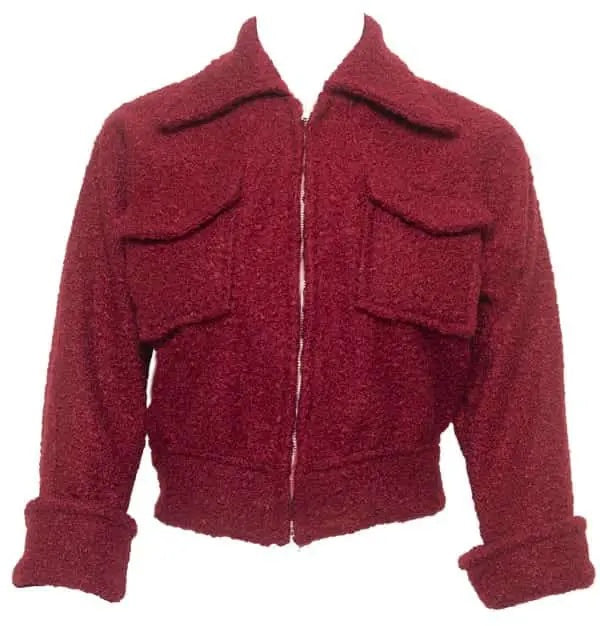 50s Retro Topper Jacket - burgundy