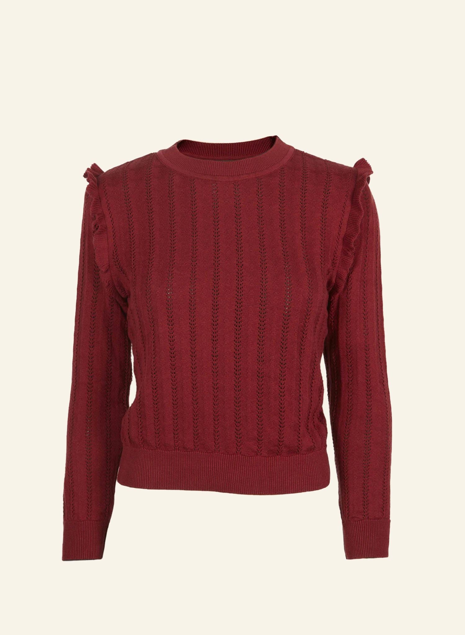 Diana Ruffle Knitted - red