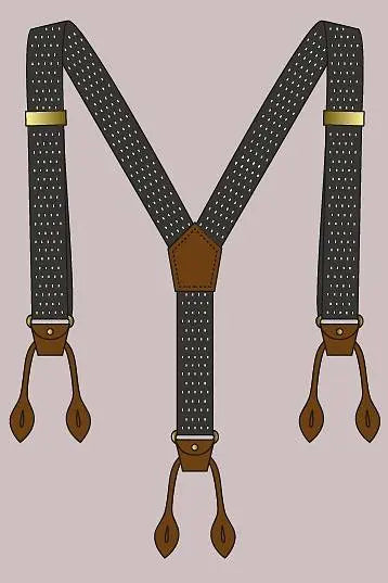 Vintage Damen Hosenträger the sassy suspenders - mini polkadots in black - Dotty&Dan