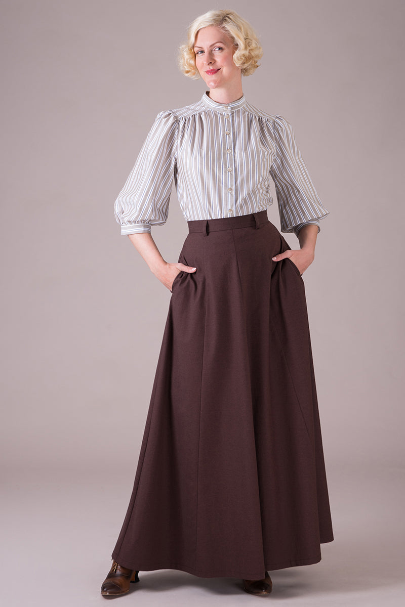 The immortal maxi skirt - Chocolate cotton
