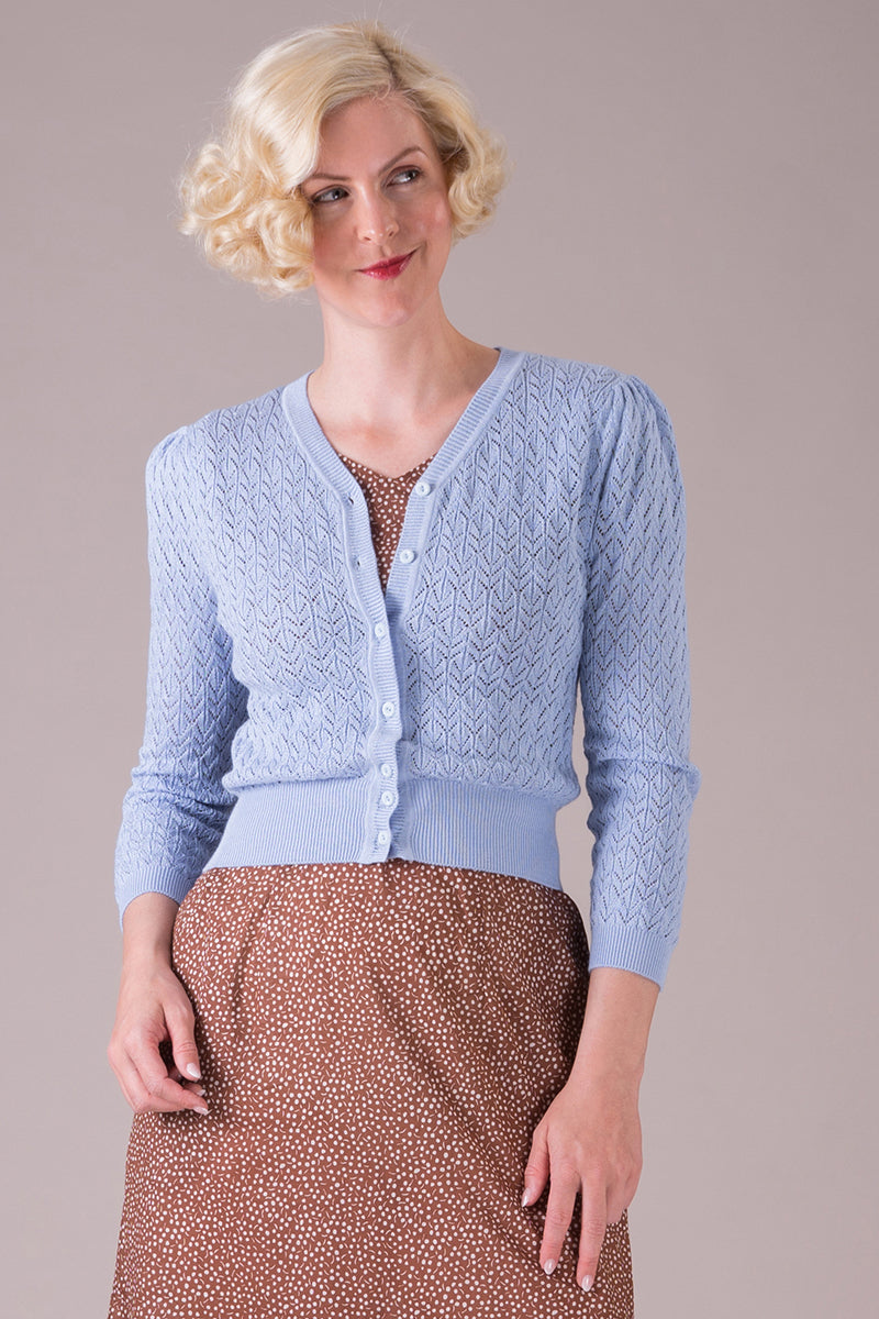 The topnotch teatime cardi - Forget-me-not