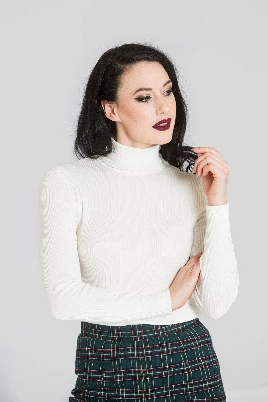 Spiros Top - Rollkragenpullover cremeweiß - Dotty&Dan