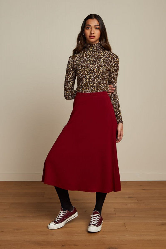 Juno Skirt Milano Crepe - Rumba Red - Dotty&Dan