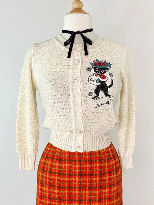 Muffy on ice Weihnachts Cardigan - ivory - Dotty&Dan