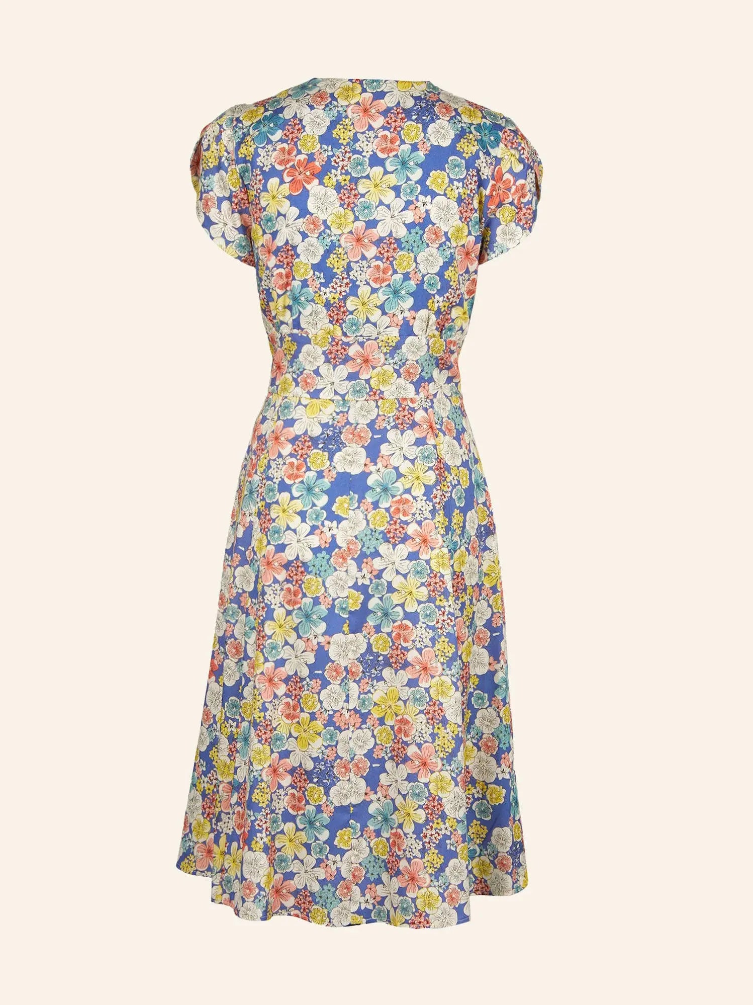 Rita - Kleid mit Hibiskusdruck