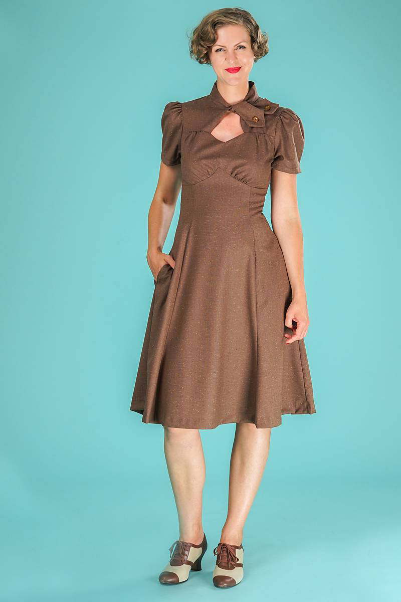 the key to my heart dress - speckled brown